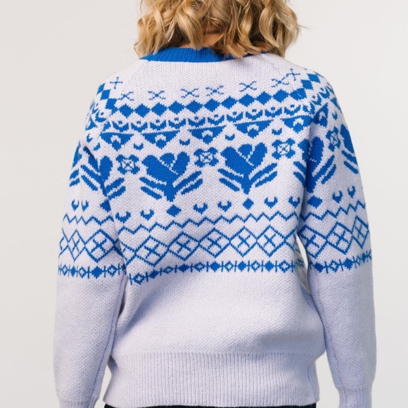 Baltic Born Lucerne Sweater | Blue Multi Size MM - Picture 4 of 5